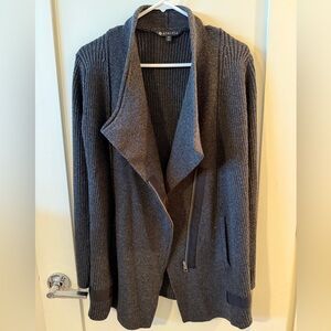 Charcoal Ribbed Knit Sweater, Size M by Athleta